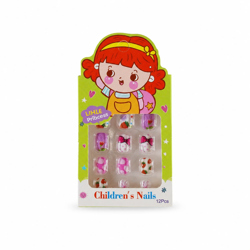 ناخن مصنوعی بچگانه طرح گیلاس و گل برند لیتل پرنسس (Little Princess)