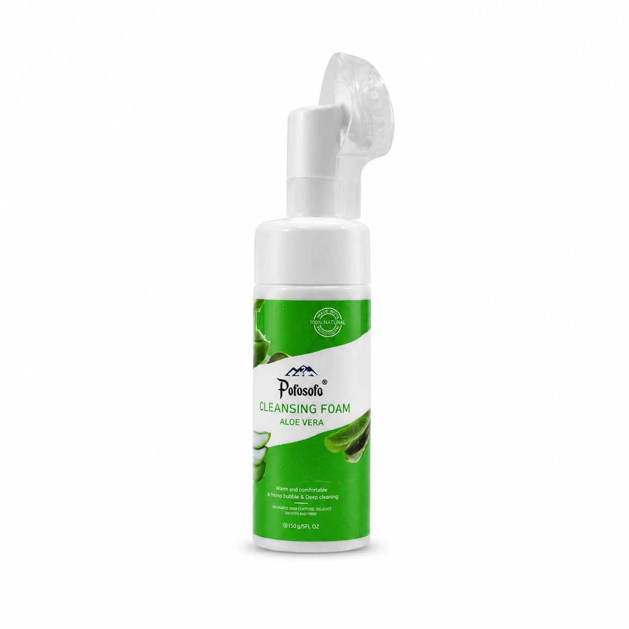 فوم شستشوی صورت پوفوسوفو حاوی عصاره آلوئه‌ورا مدل Aloe Vera Cleansing Foam حجم 150 گرم