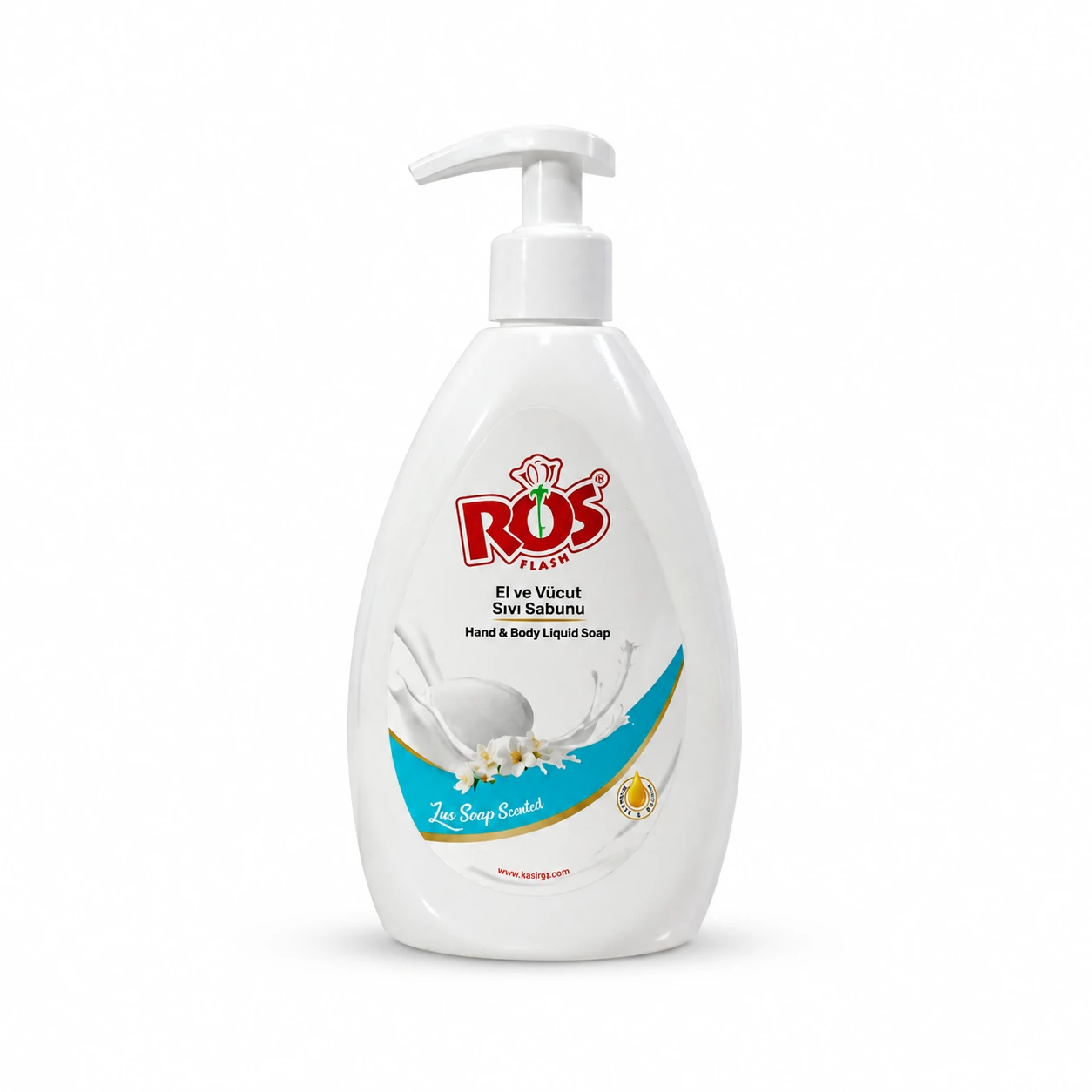 صابون مایع دست و بدن رز فلش ROS مدل Coconut و Lux حجم 500 میلی‌لیتر