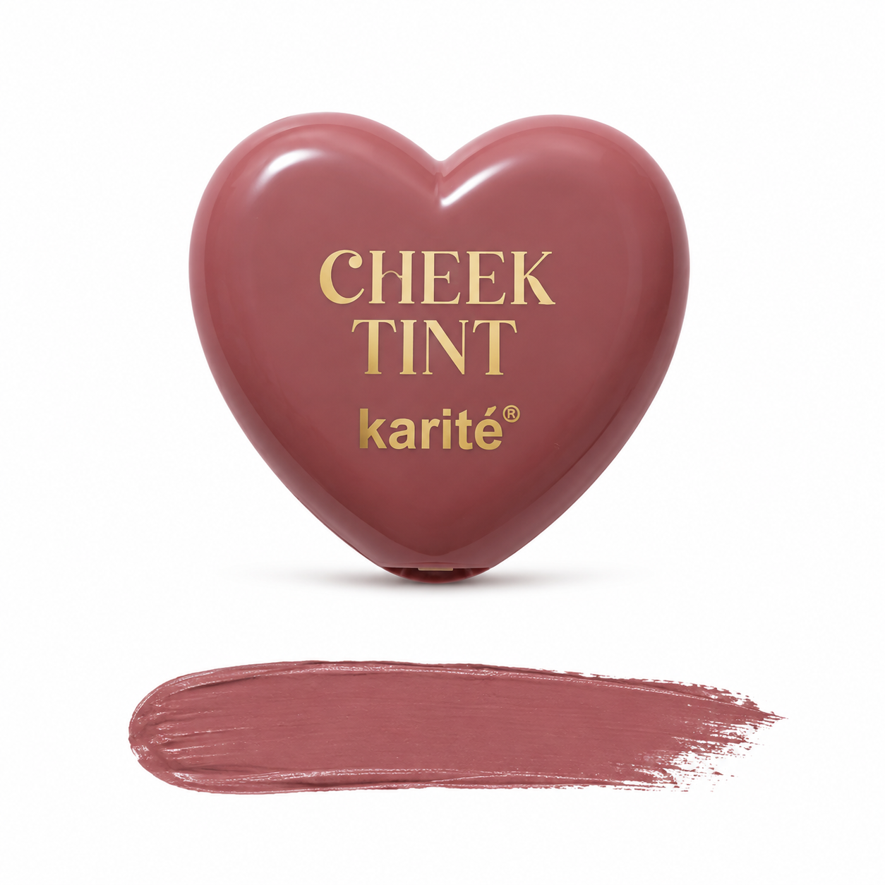 رژگونه کرمی و تینت گونه کاریته (karité) مدل قلبی